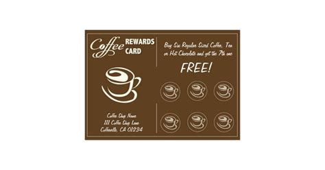 Coffee Punch Card Template